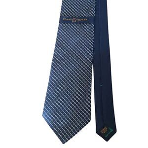 NWT, Tommy Hilfiger Tie, Blue with Green, 100% Silk